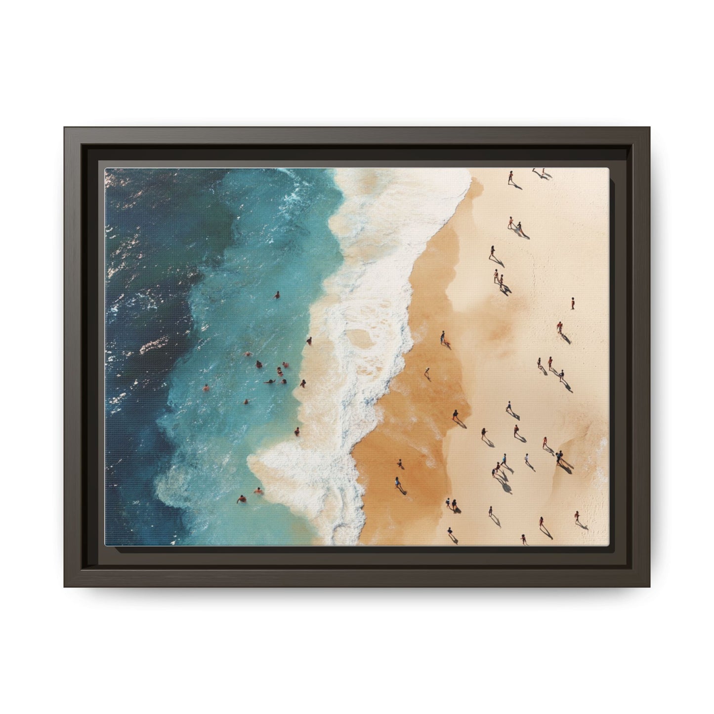 Coastal Serenity Framed Canvas Art, Wall Decor for Beach Lovers, Ocean Photography, Home Decor, Gift for Nature Enthusiasts