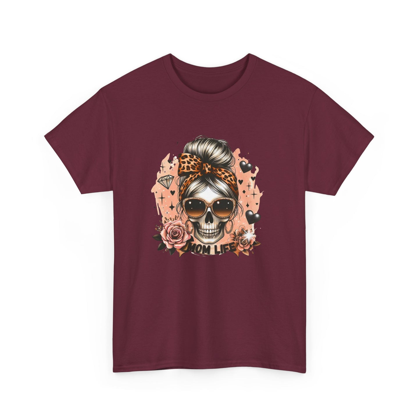 Fashion Skull Tee, Unisex Graphic T-Shirt for Day of the Dead, Boho Style, Cool Casual Wear, Gift for Her