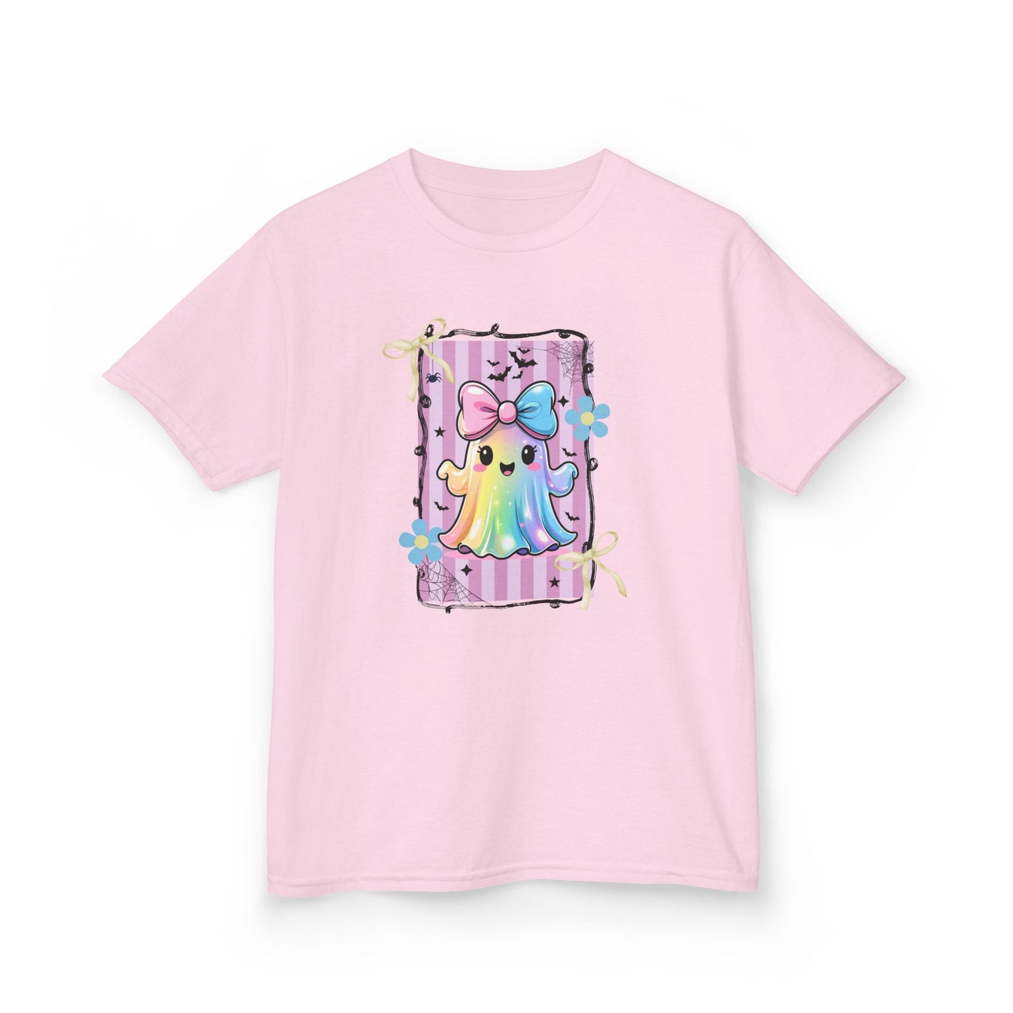 Adorable Rainbow Ghost Kids Tee, Cute T-Shirt, Fun Kids Clothing, Birthday Gift, Rainbow Tee, Kawaii Style