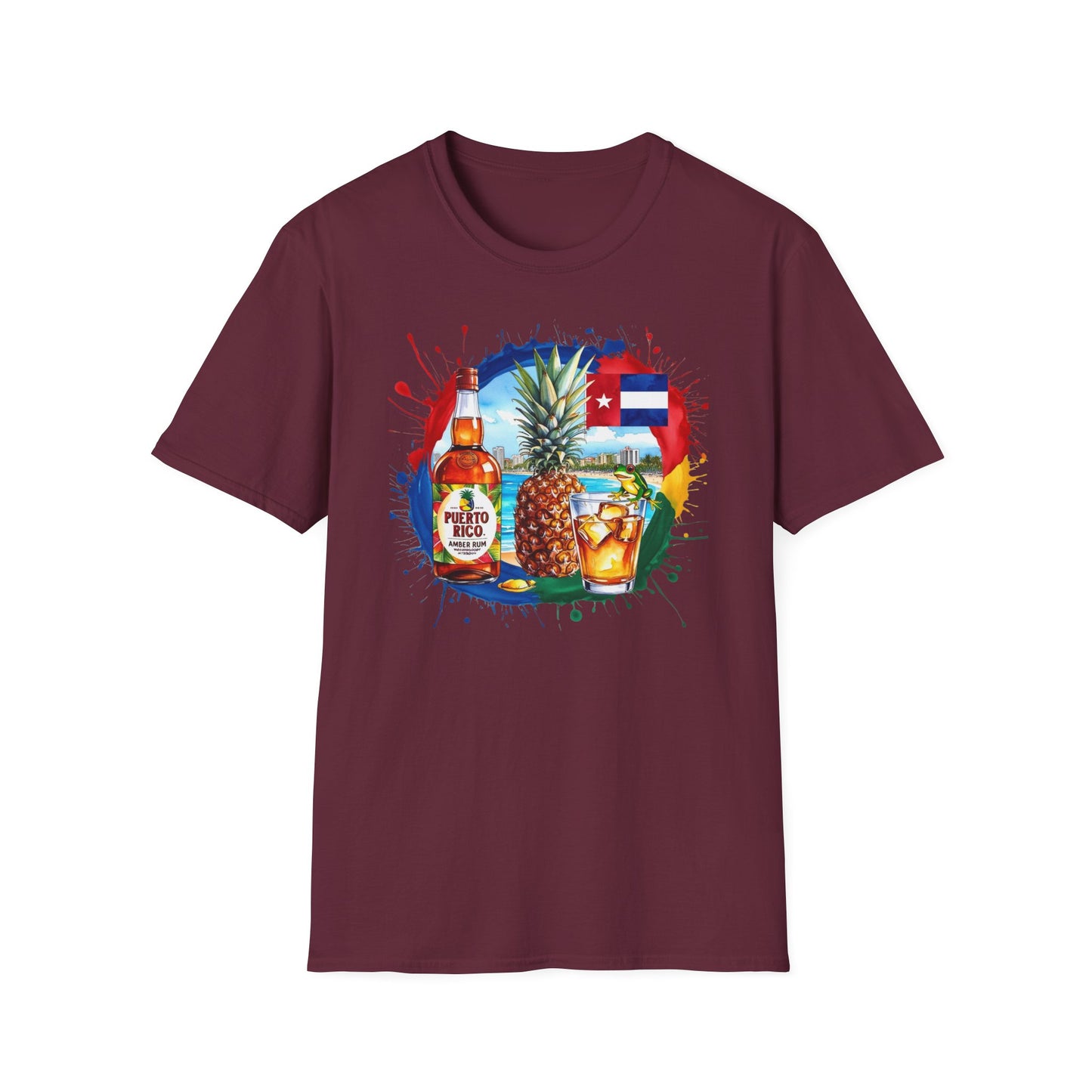 Tropical Beach Fun Unisex Softstyle T-Shirt