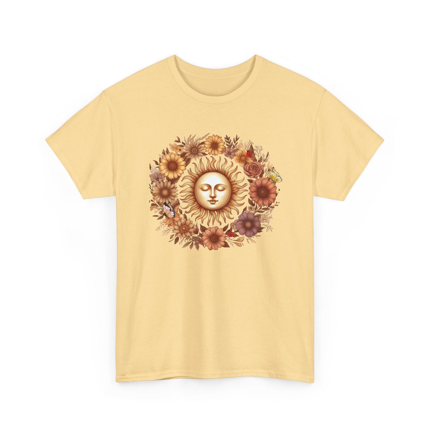 Sunflower Sun Graphic Tee | Vintage Floral Shirt, Casual Wear, Gift for Nature Lovers, Summer Fashion, Boho Style