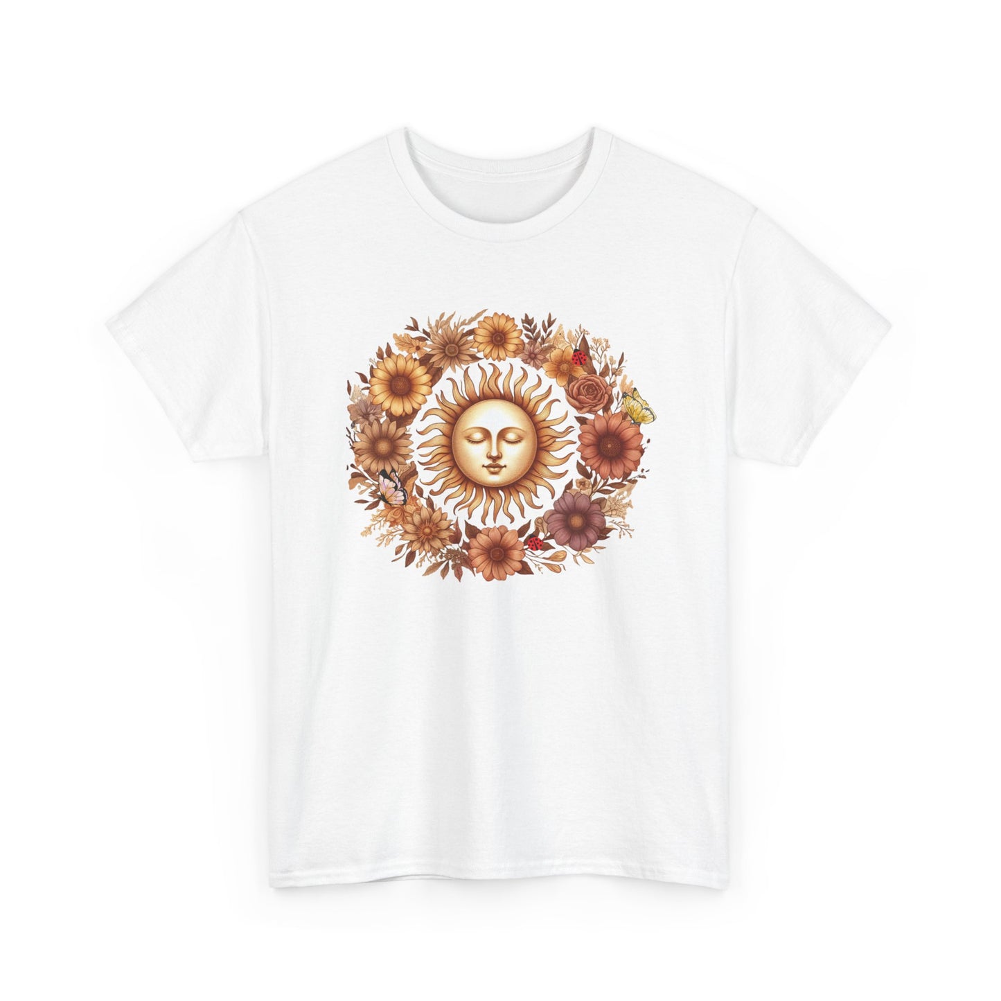 Sunflower Sun Graphic Tee | Vintage Floral Shirt, Casual Wear, Gift for Nature Lovers, Summer Fashion, Boho Style
