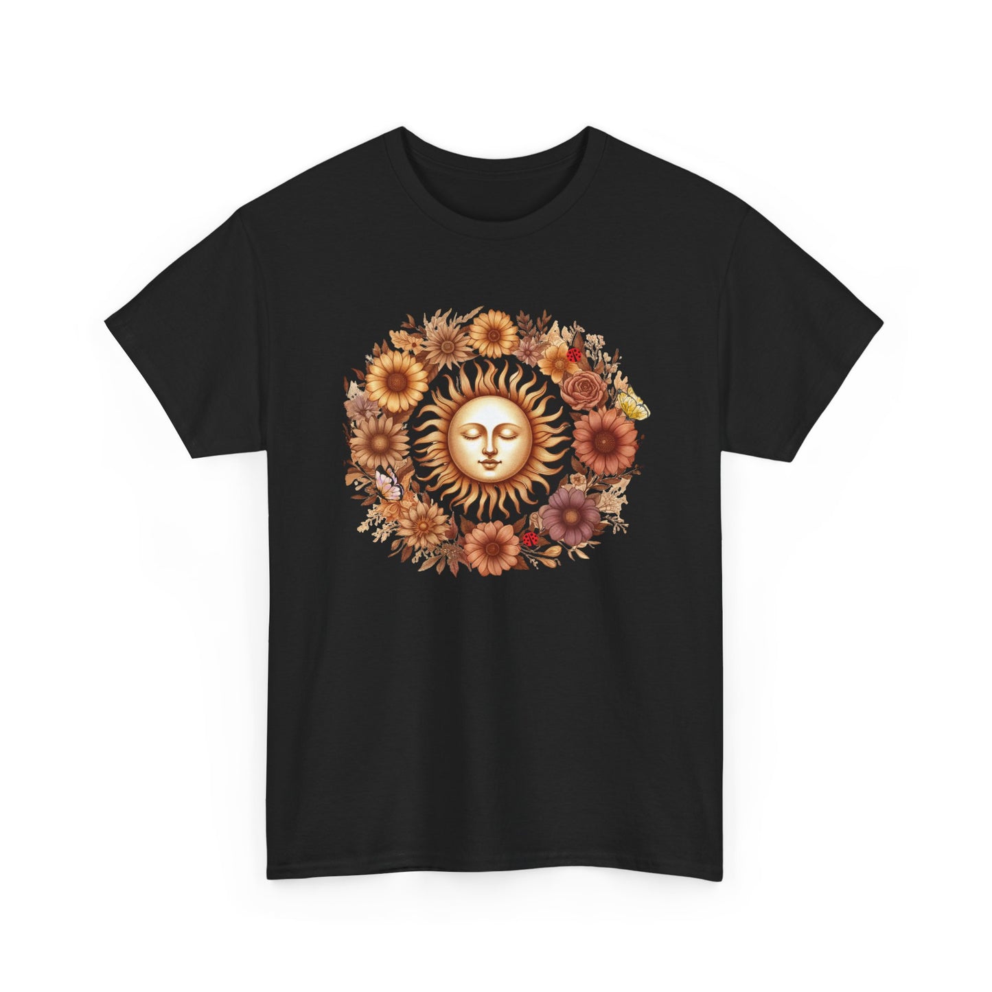 Sunflower Sun Graphic Tee | Vintage Floral Shirt, Casual Wear, Gift for Nature Lovers, Summer Fashion, Boho Style