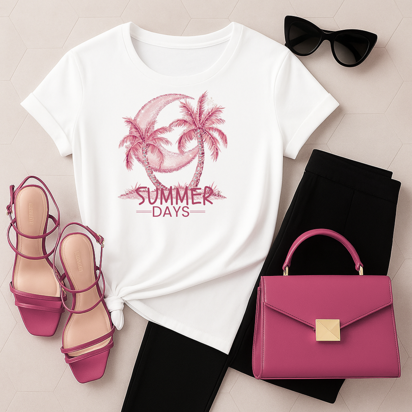 Summer Days Unisex Heavy Cotton Tee, Beach Vibes T-Shirt, Casual Wear, Gift for Him/Her, Summer Party Top, Vacation Shirt