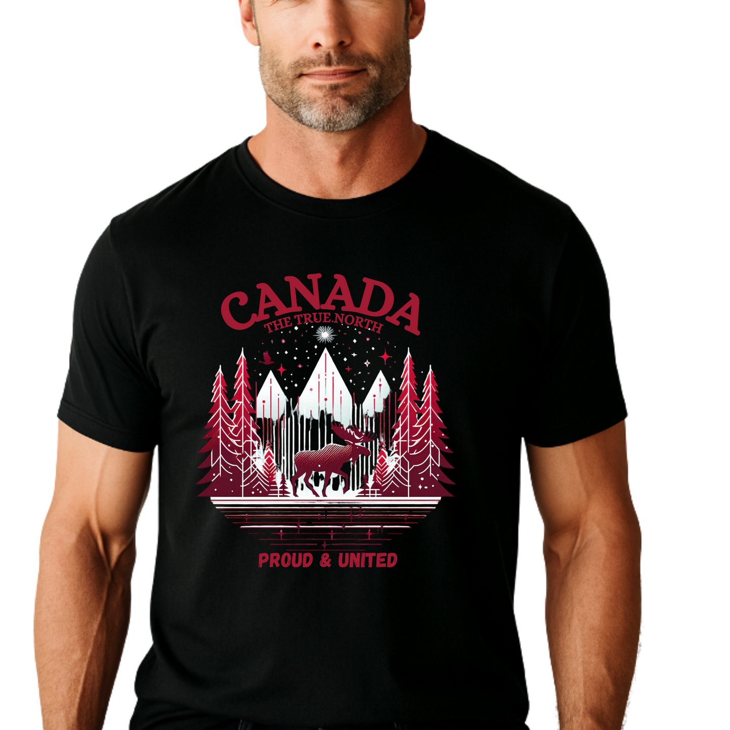 Canada Proud Unisex T-Shirt, Softstyle Tee, Moose Graphic Shirt, Nature Lover Gift, Canada Day Apparel