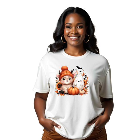 Fall Festival Unisex Tee, Cute Pumpkin Halloween Shirt, Cozy Autumn T-Shirt, Perfect for Trick-or-Treating, Halloween Decor, Seasonal Gift