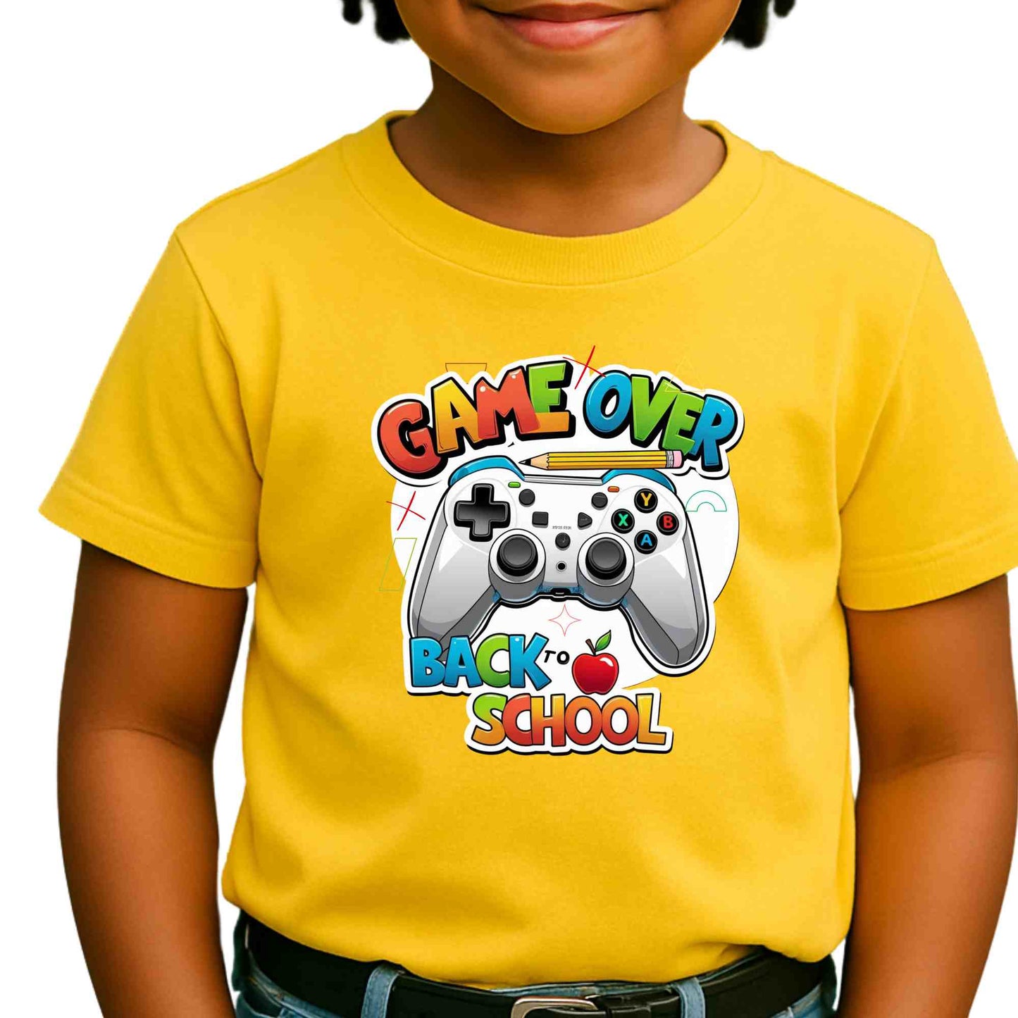 Back to School Gamer Tee, Kids Gaming Shirt, Fun Playful Top for Children, Video Game Lover Gift, Youth Cotton T-Shirt
