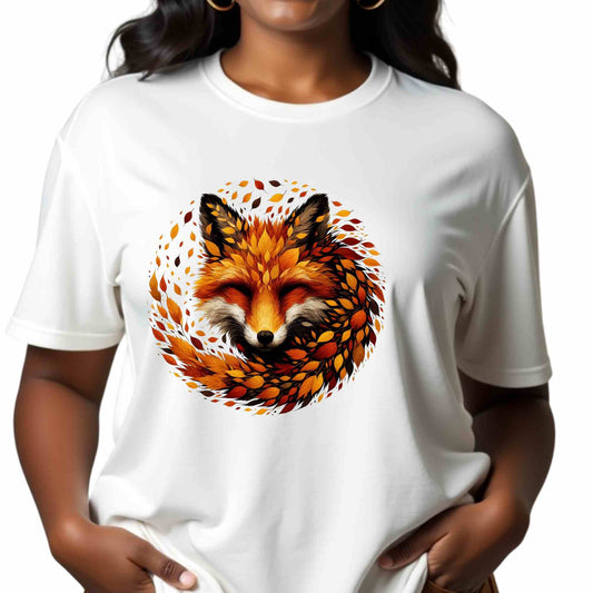 Fox Design Unisex Heavy Cotton Tee, Nature Lover Shirt, Animal Graphic Tee, Fall Apparel, Gift for Wilderness Enthusiasts