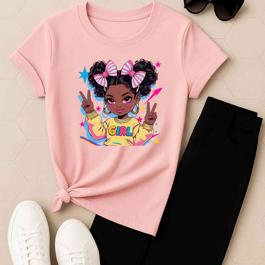 Empowerment Graphic Tee: Cute Girl Design | Unisex Fashion | Youth Empowerment | Gift for Her | Casual Wear | Non-Binary Fashion | [...]