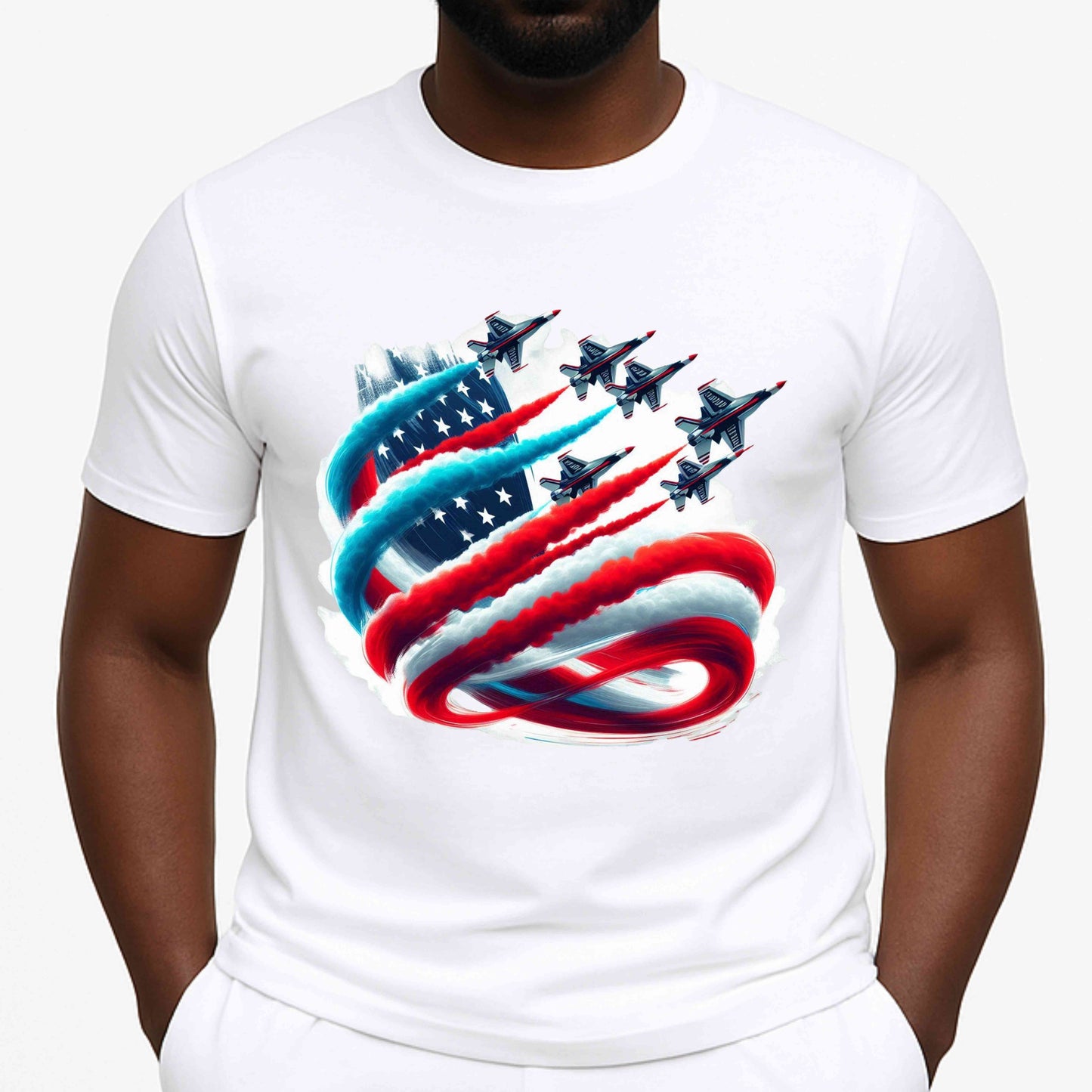 Patriotic Unisex Heavy Cotton Tee - Star-Spangled Americana T-Shirt, Fourth of July, Independence Day, Summer Barbecue
