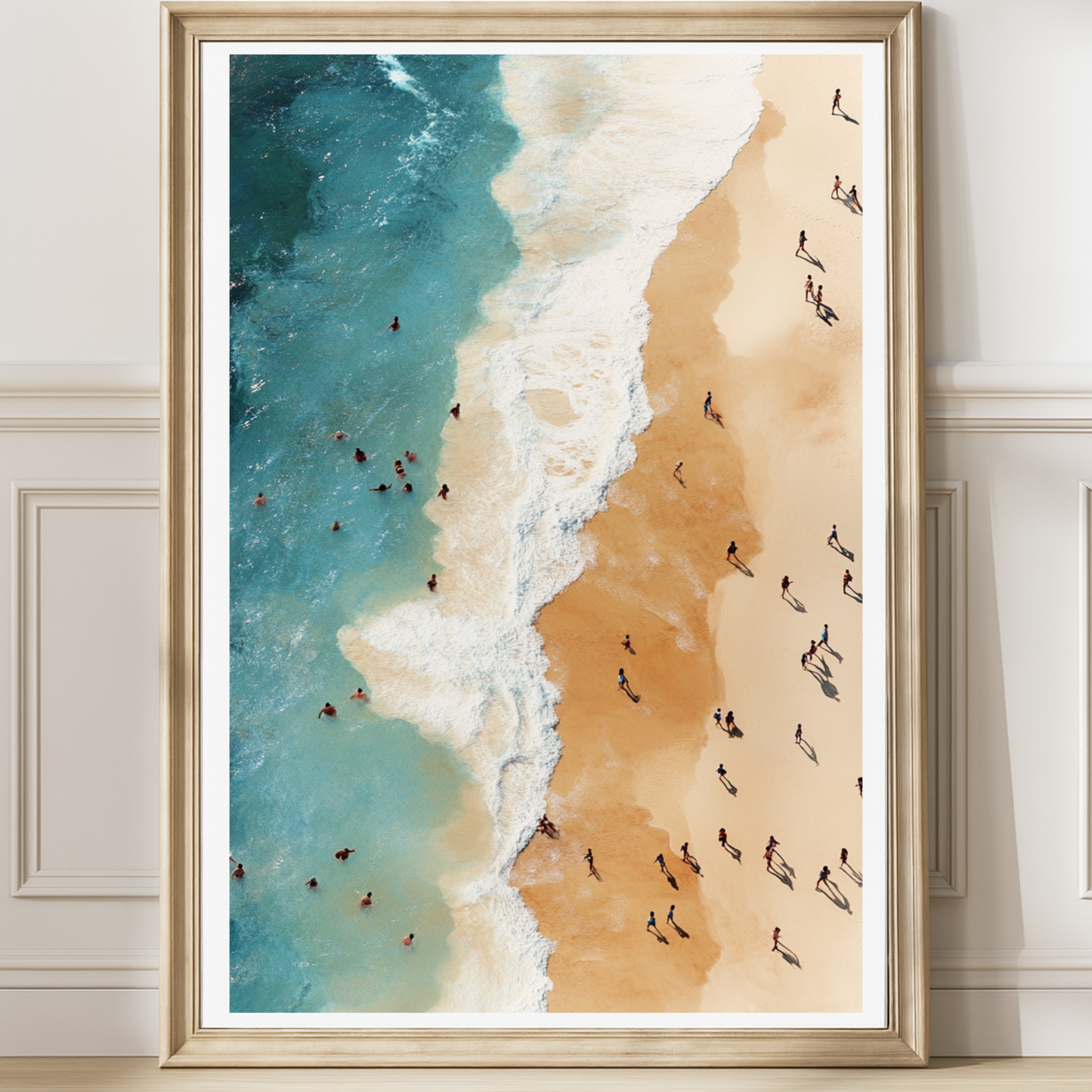 Coastal Serenity Framed Canvas Art, Wall Decor for Beach Lovers, Ocean Photography, Home Decor, Gift for Nature Enthusiasts